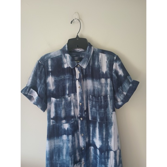 Maeve by Anthropologie Tereza Midi Shirt Dress Size‎ S Pockets Button Tie Waist - Picture 3 of 16